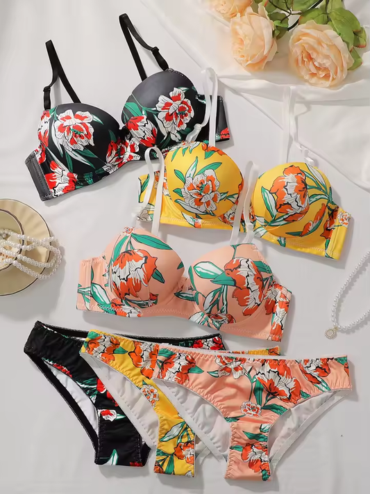 Combo Of 6 Bra & Panties Set Imported